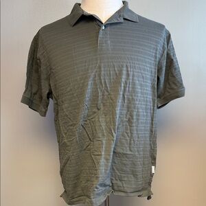 Rodd & Gunn Olive Stripe Polo Shirt XL 100% Cotton Casual Classic